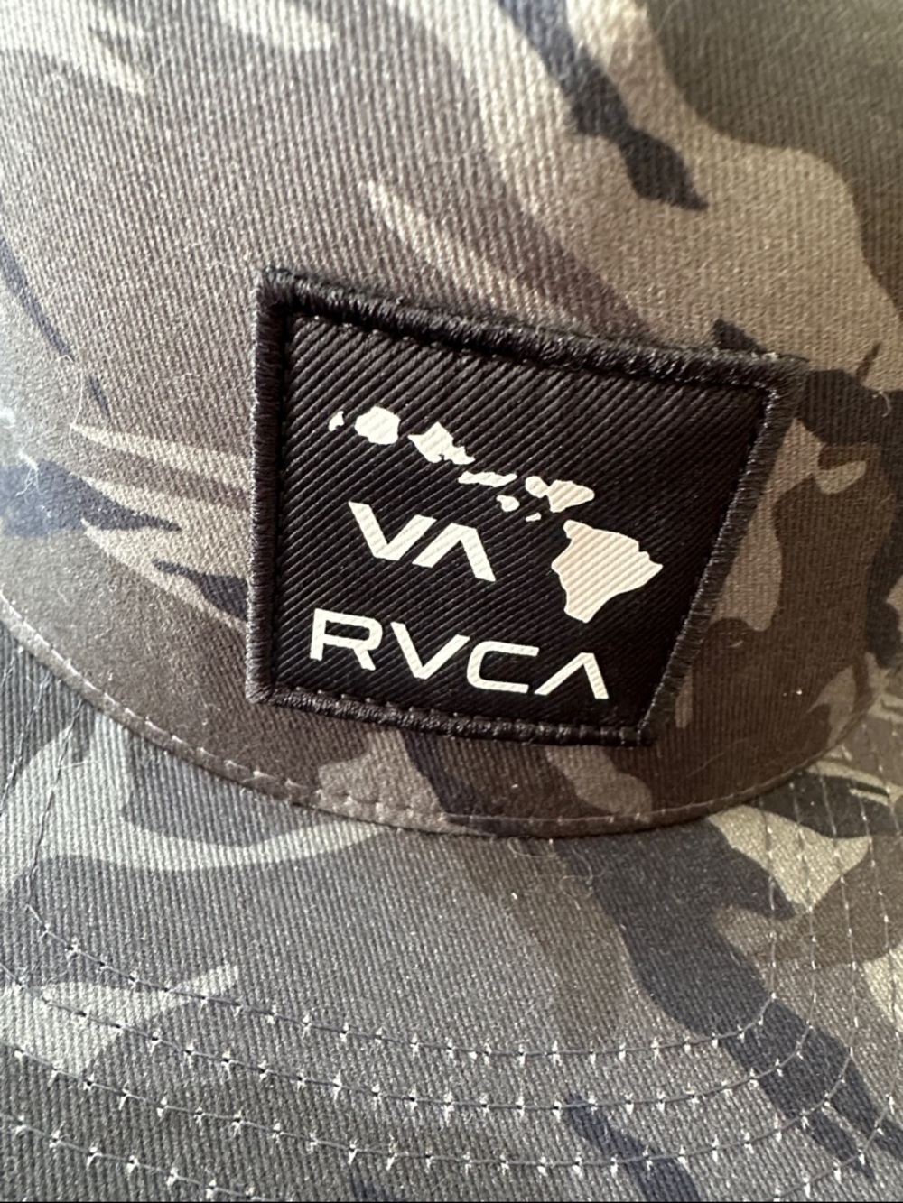 RVCA Men's Camo Trucker Hat - Black/Gray - Picture 3 of 3